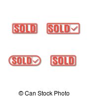 Clipart Vector of Icon payment installment red rectangular frame.