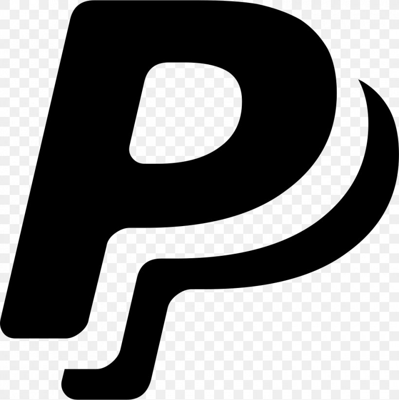 black paypal logo