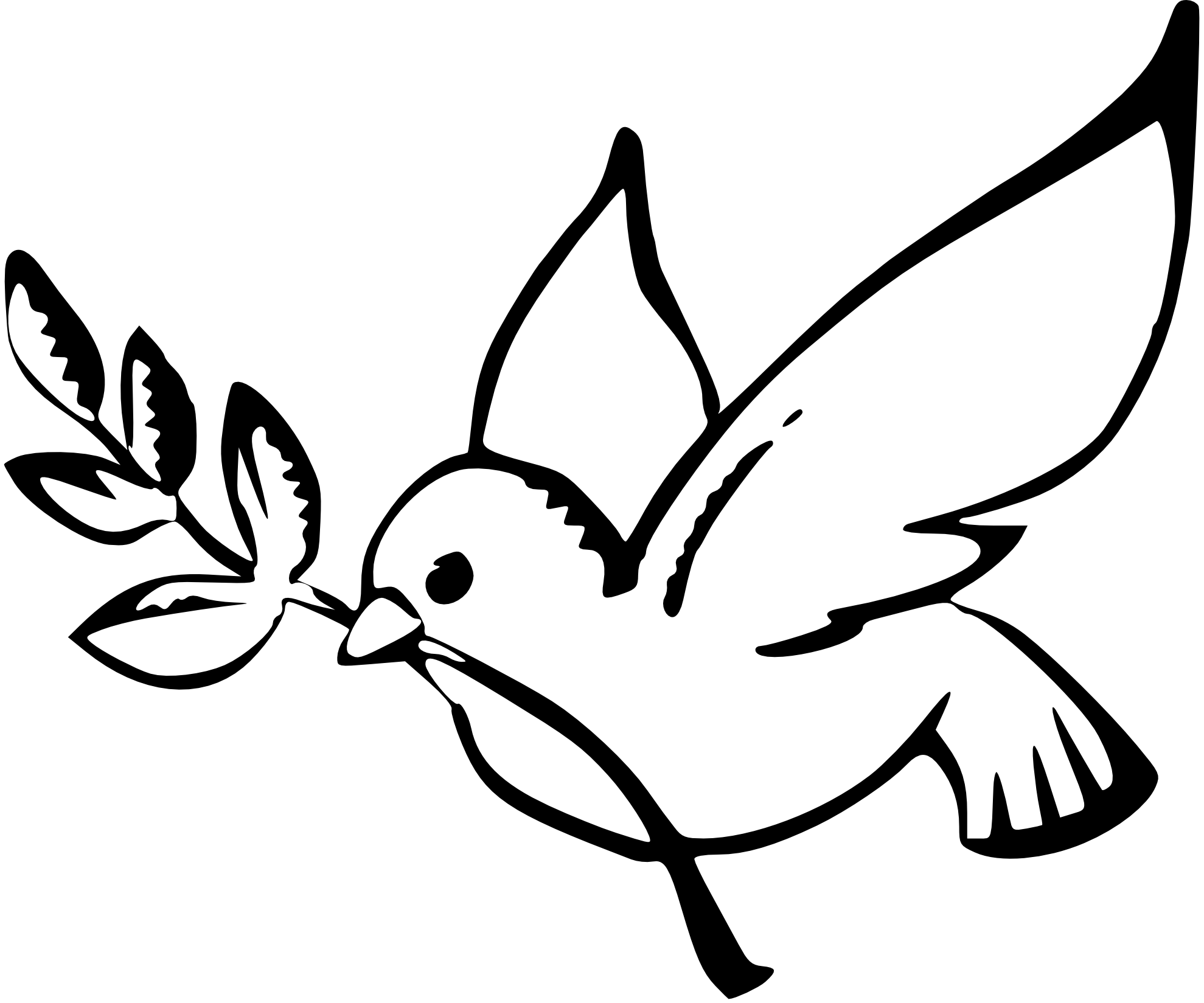 Paloma símbolo de la Paz PNG transparente.