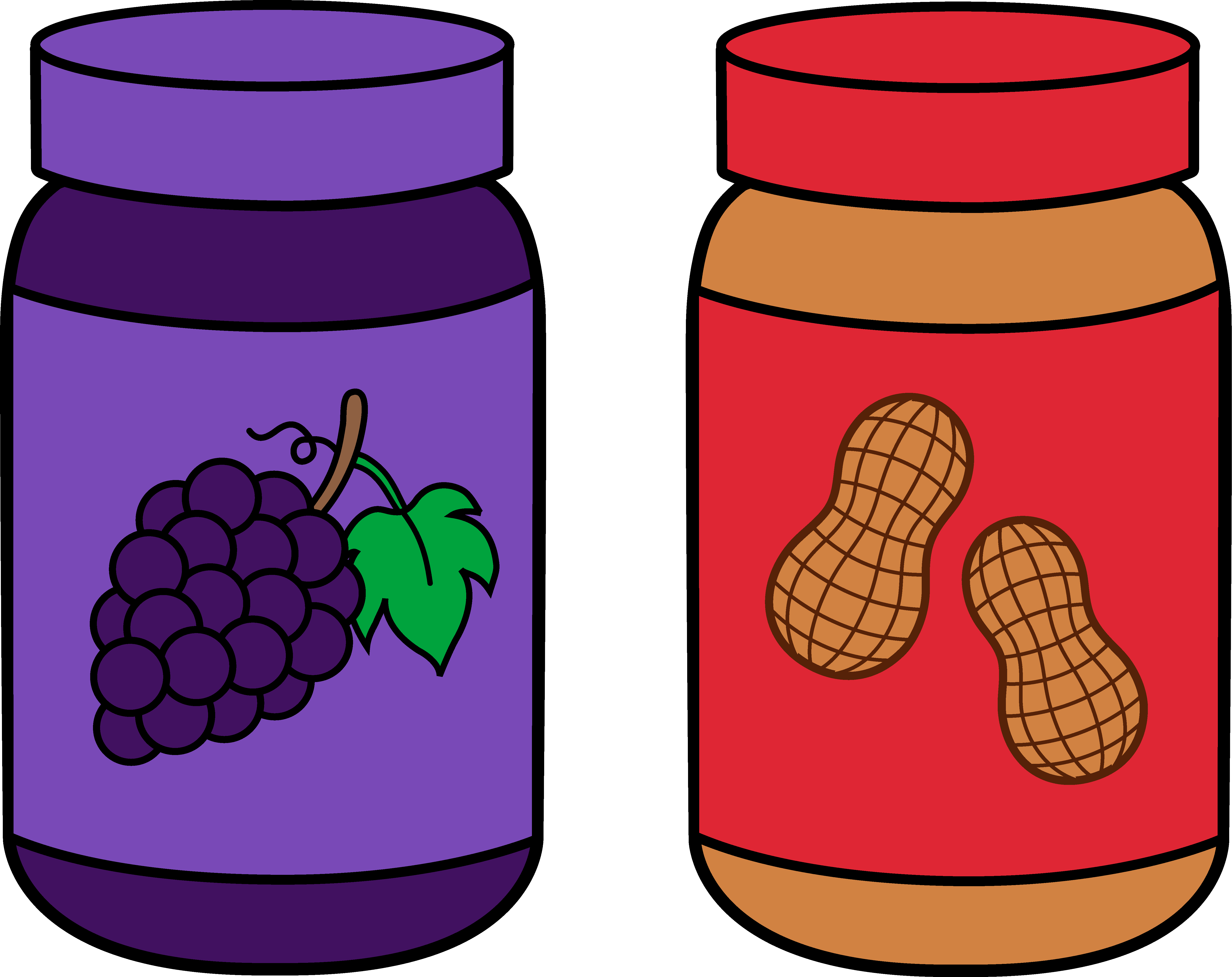 Peanut Butter And Jelly Sandwich Clipart.