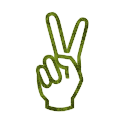 Hand Peace Sign Clipart.