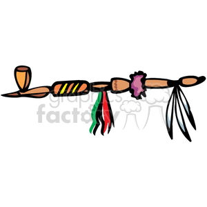peace pipe clipart. Royalty.