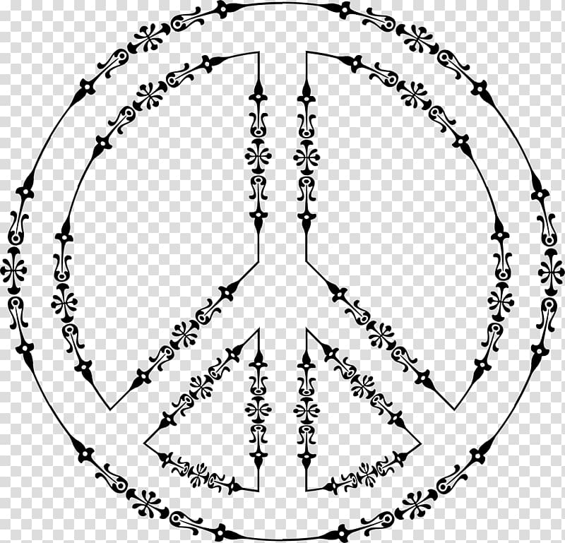 Peace symbols Line art , peace symbol transparent background.