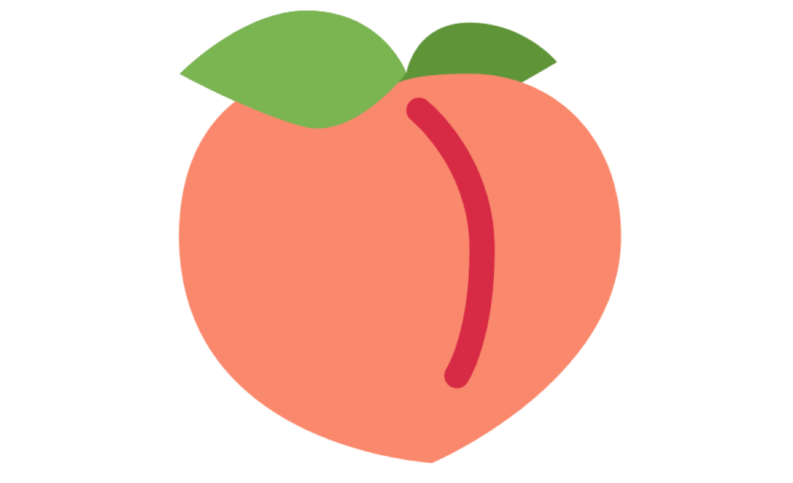 The peach on Unicode\'s updated emoji keyboard now much less.