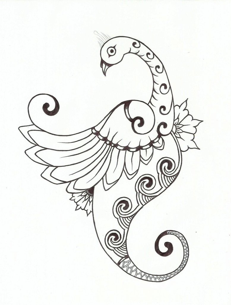 Free Black And White Peacock Designs, Download Free Clip Art.