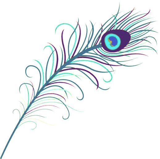 Purple peacock feather.