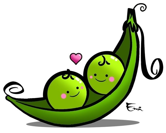 Two peas in a pod clip art.