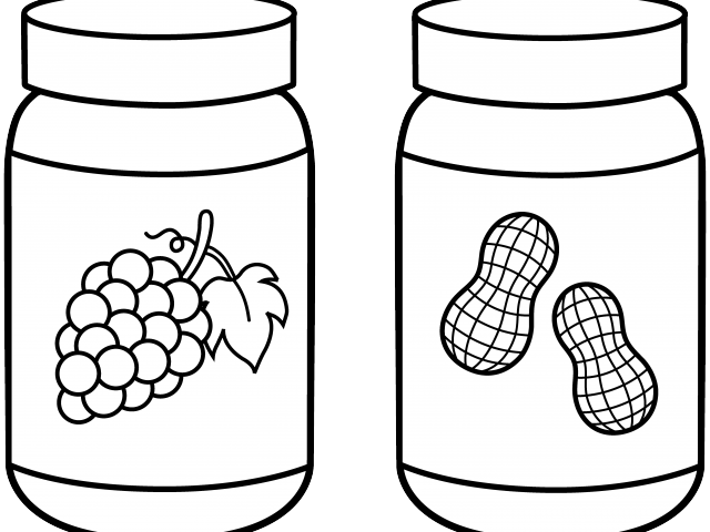 Jar Clipart Outline Peanut Butter And Jelly Clipart.