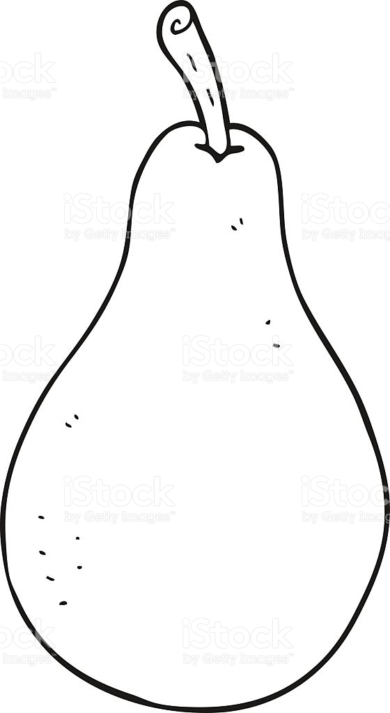 Pear clipart black and white 3 » Clipart Station.