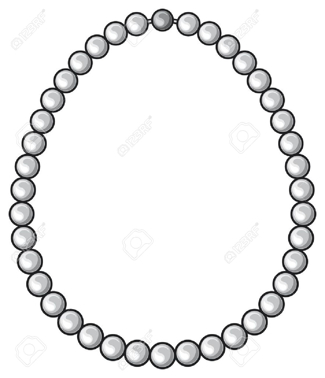 Pearl Necklace Clipart.
