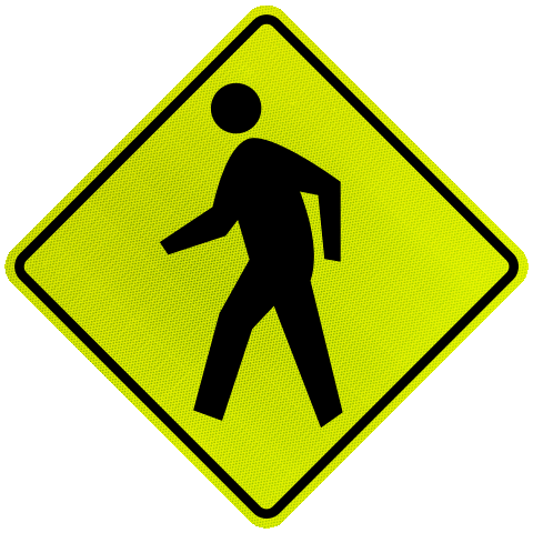 Pedestrian Crossing Sign.