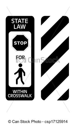 Vector Clip Art of pedestrian crossing traffic sign csp17125914.