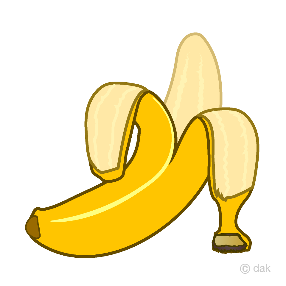 Free Peeled Banana Clipart Image｜Illustoon.