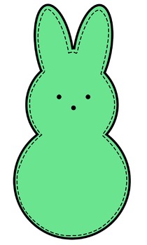 Stitched Easter Bunny Marshmallow Peeps Clipart {Commercial & Personal Use}.
