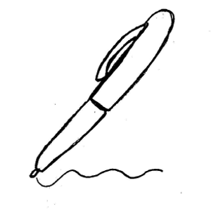 Pen clipart black and white free images 4.