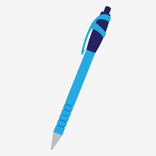 Blue Pen, Pen Illustration, Pen Vector PNG and Vector with.