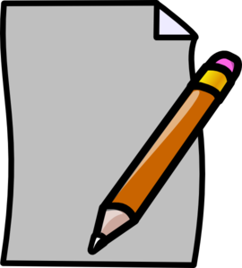 Pencil And Paper Clipart.