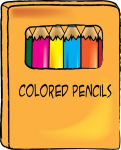 Colored Pencil Box Clipart.