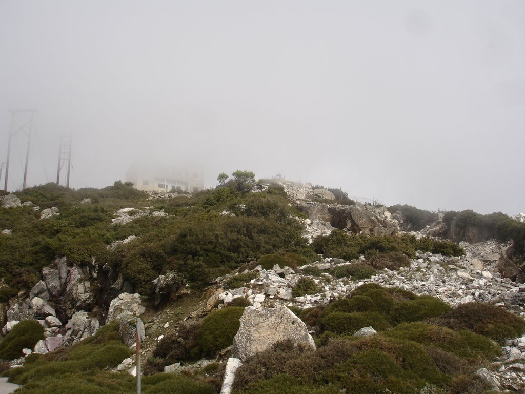 Penteli mountain top, former radar station Photo from Penteli in.