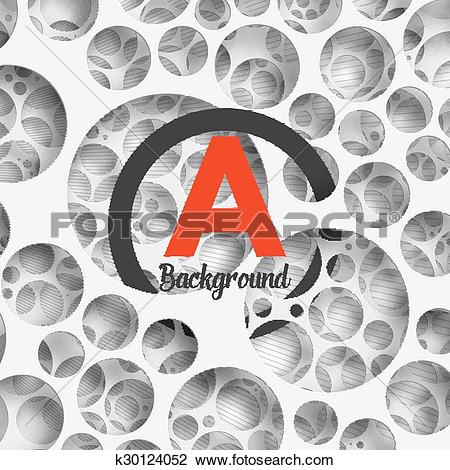 Clipart of Abstract background holey wall with penetrating circle.
