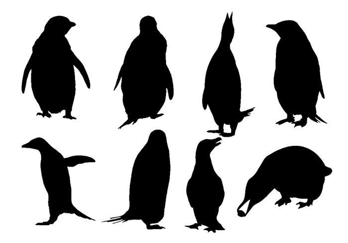 Free Penguin Silhouette Vector.