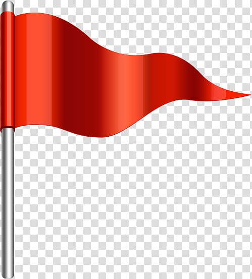 Red pennant flag , Red flag , Small red flag transparent.