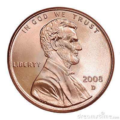 Lincoln Penny Royalty Free Stock Image.