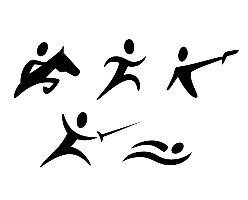 Modern pentathlon icon.