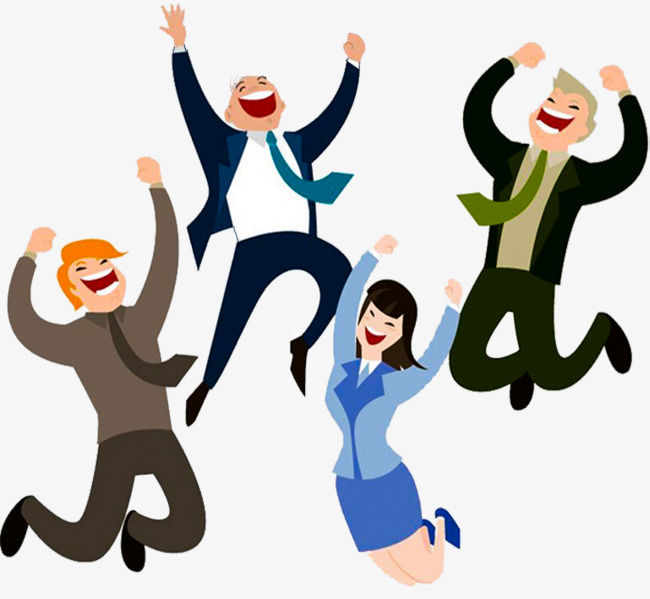 People Cheering Clipart.