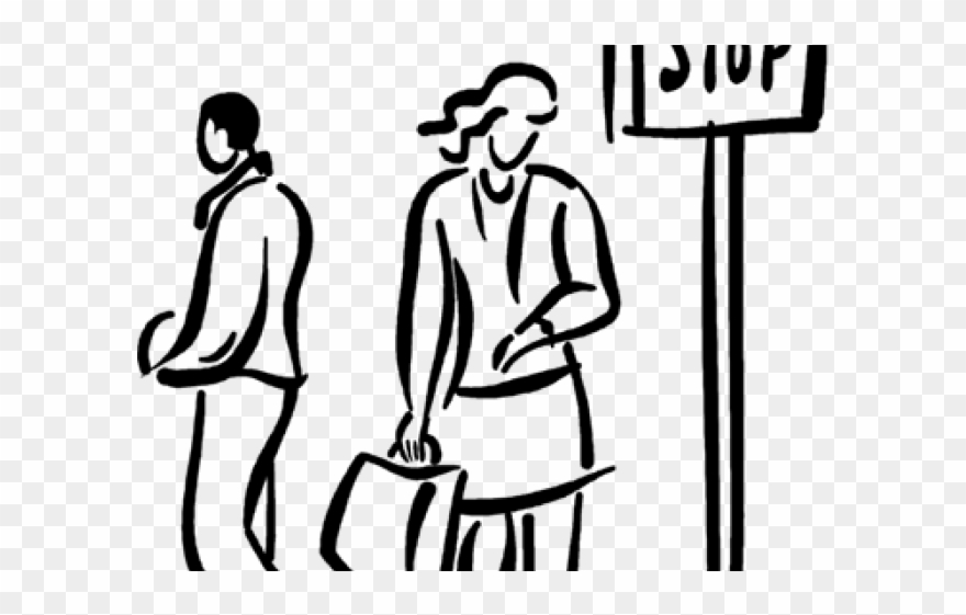 People Standing In Line Clipart.