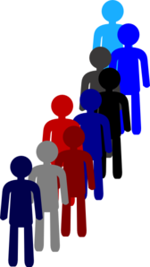 Line Of People Clipart.