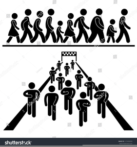 Black People Marching Clipart.