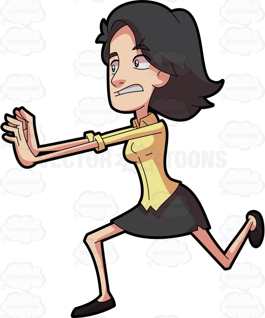 People Running Away Clipart.
