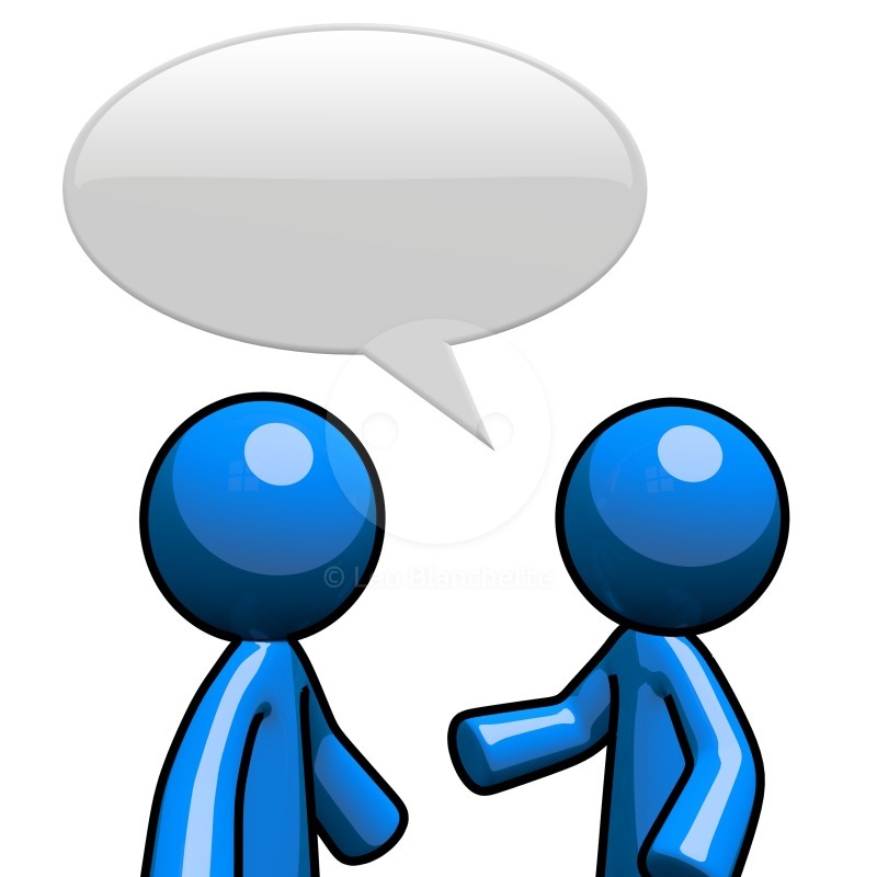 Two People Talking Clipart.