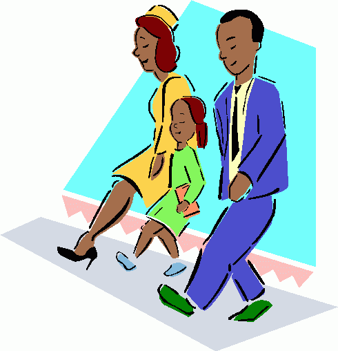 Two People Walking Clipart.