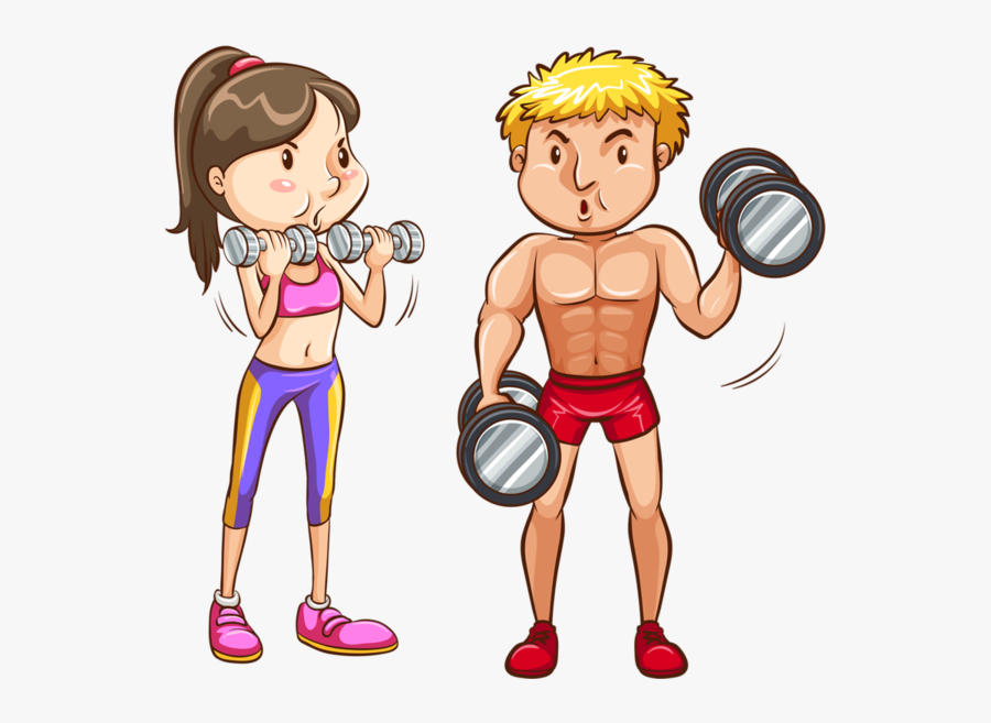 People Working Out Cartoon , Free Transparent Clipart.