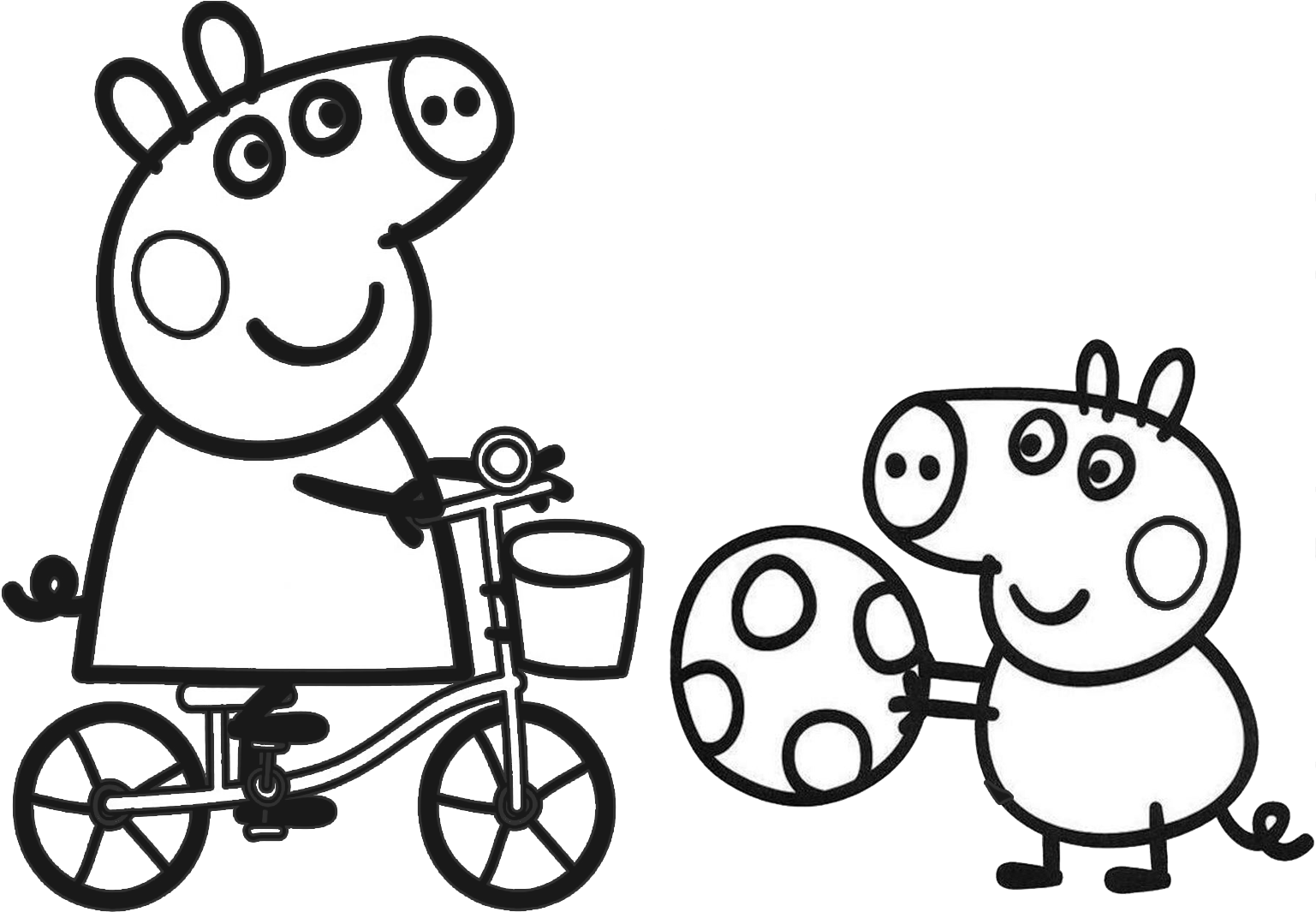 peppa pig black and white clipart 10 free Cliparts | Download images on ...