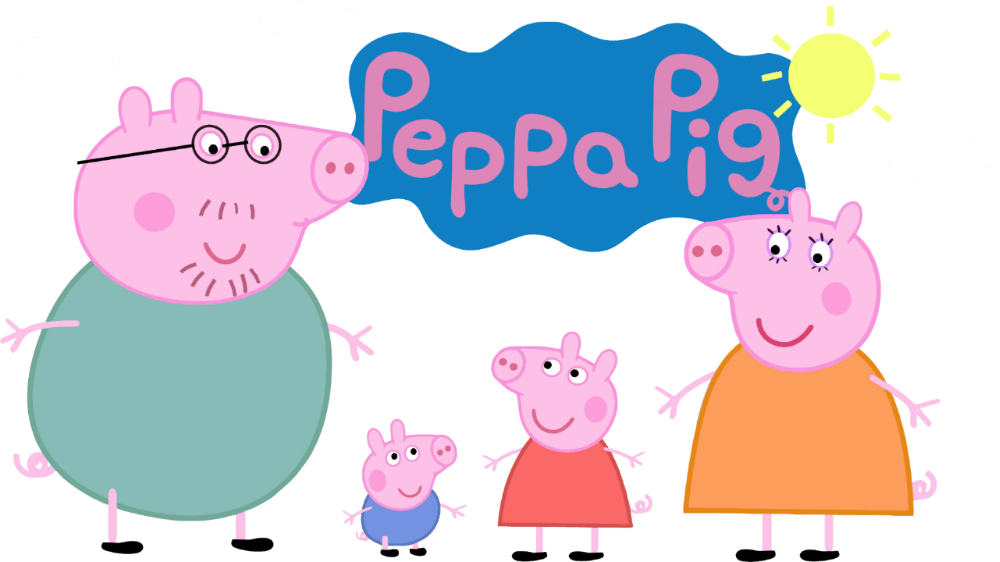 Peppa Pig Family transparent PNG.