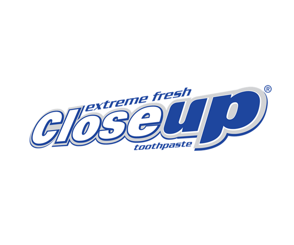 Close up toothpaste Logos.