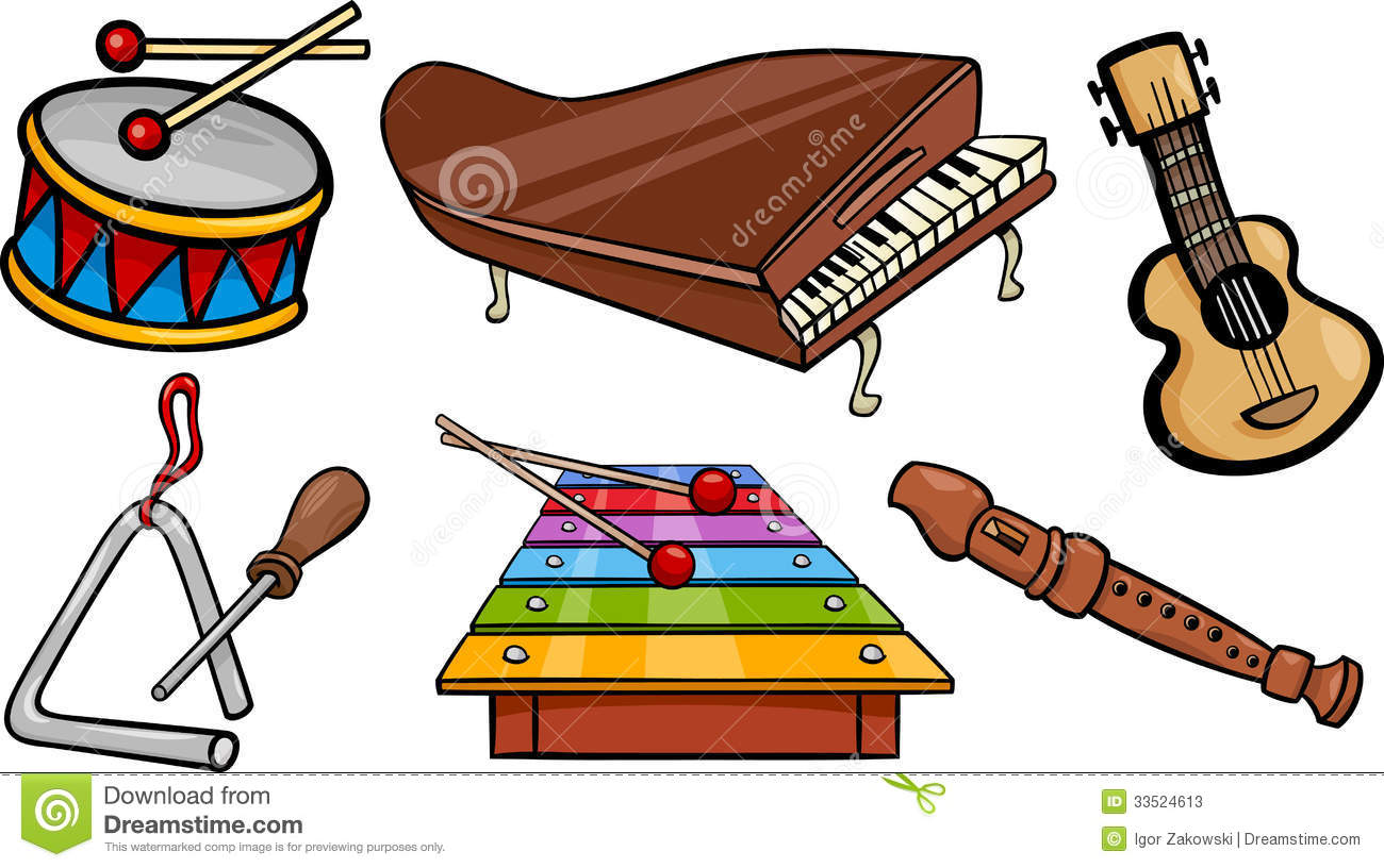 Clipart percussion instruments.