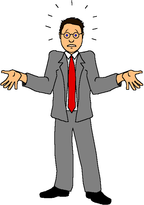 Confused Person Clipart.