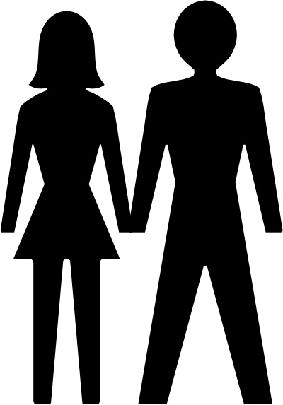 Man And Woman Icon clip art Free vector in Open office.