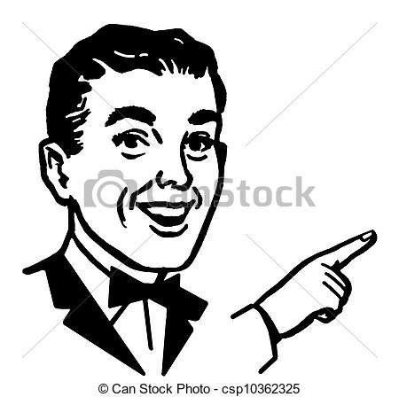 Make meme with Man Pointing Finger Clipart.