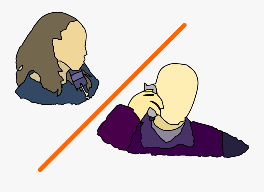 Two People Talking On The Phone Clipart , Free Transparent.