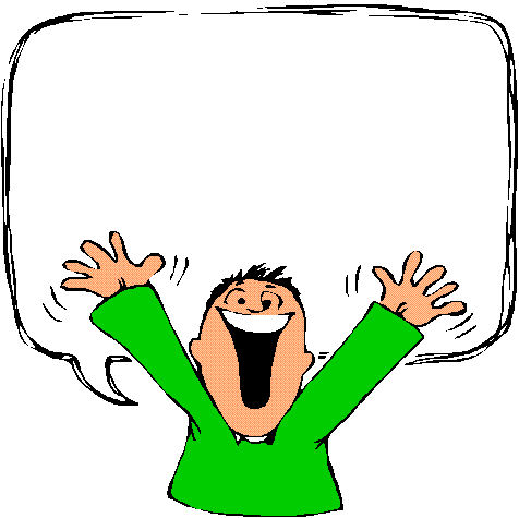 Excited clipart speech bubble, Excited speech bubble.