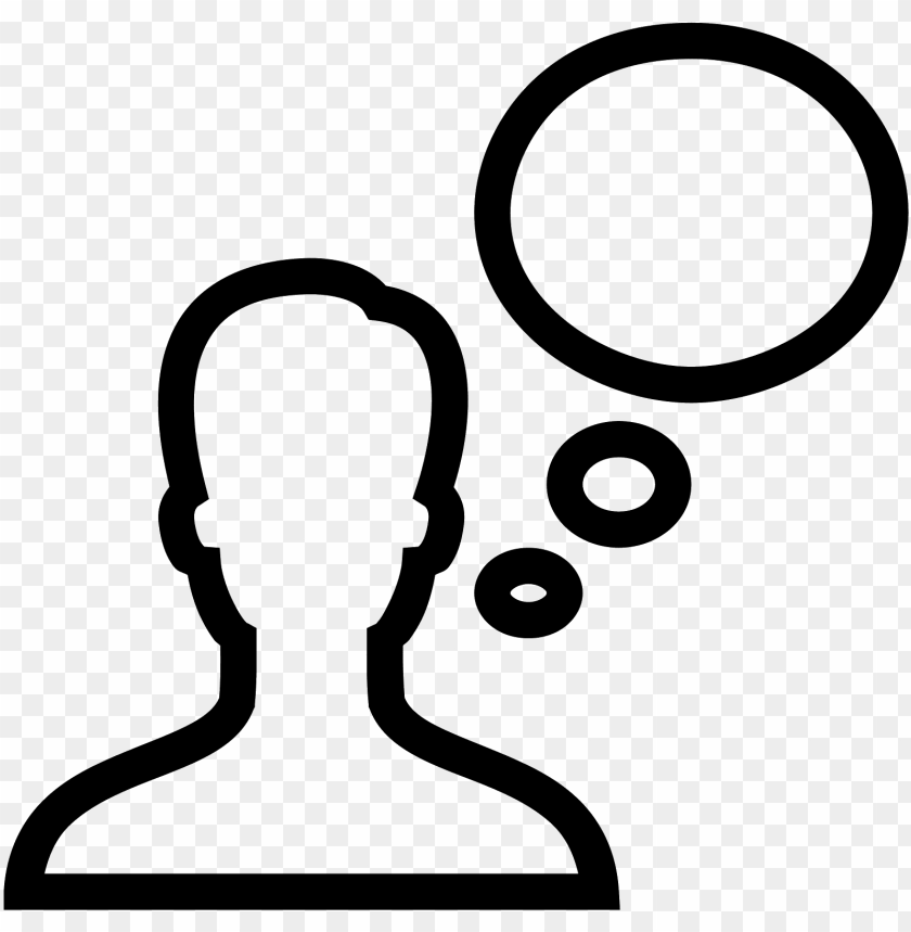 clipart person thought bubble.