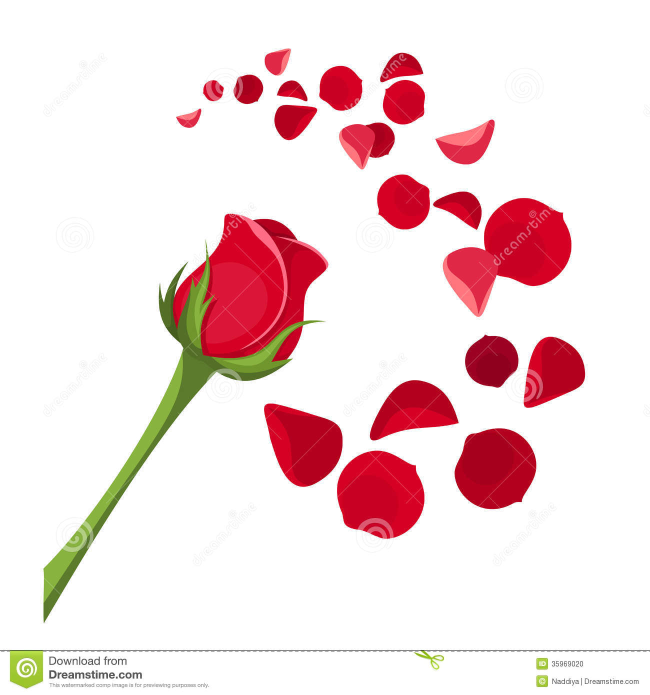 Free Rose Petal Clipart.