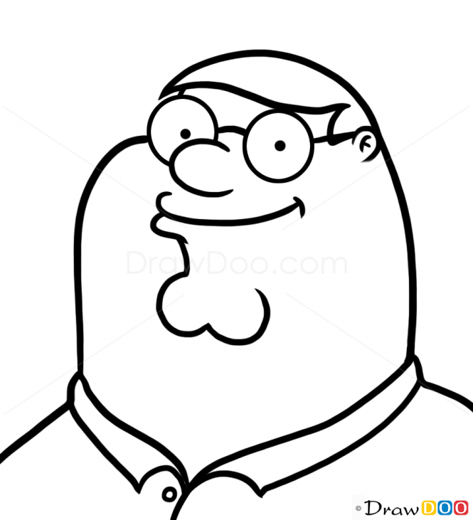 How to Draw Peter Griffin Face, Cartoon Characters.