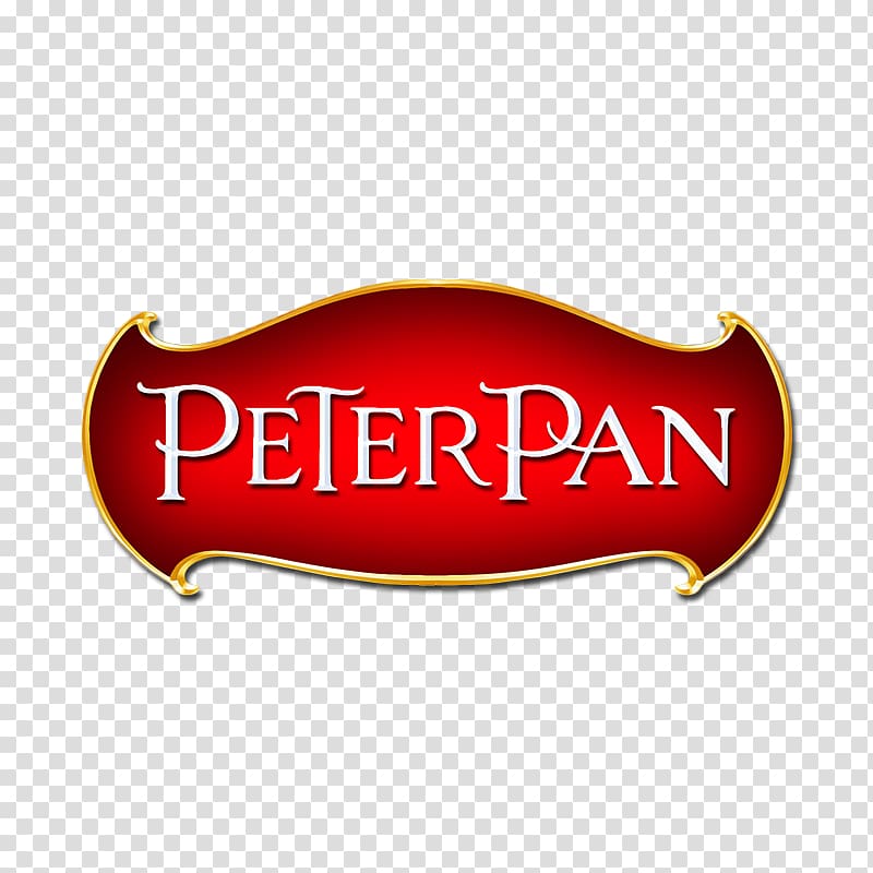 Red peter pan english signs transparent background PNG.