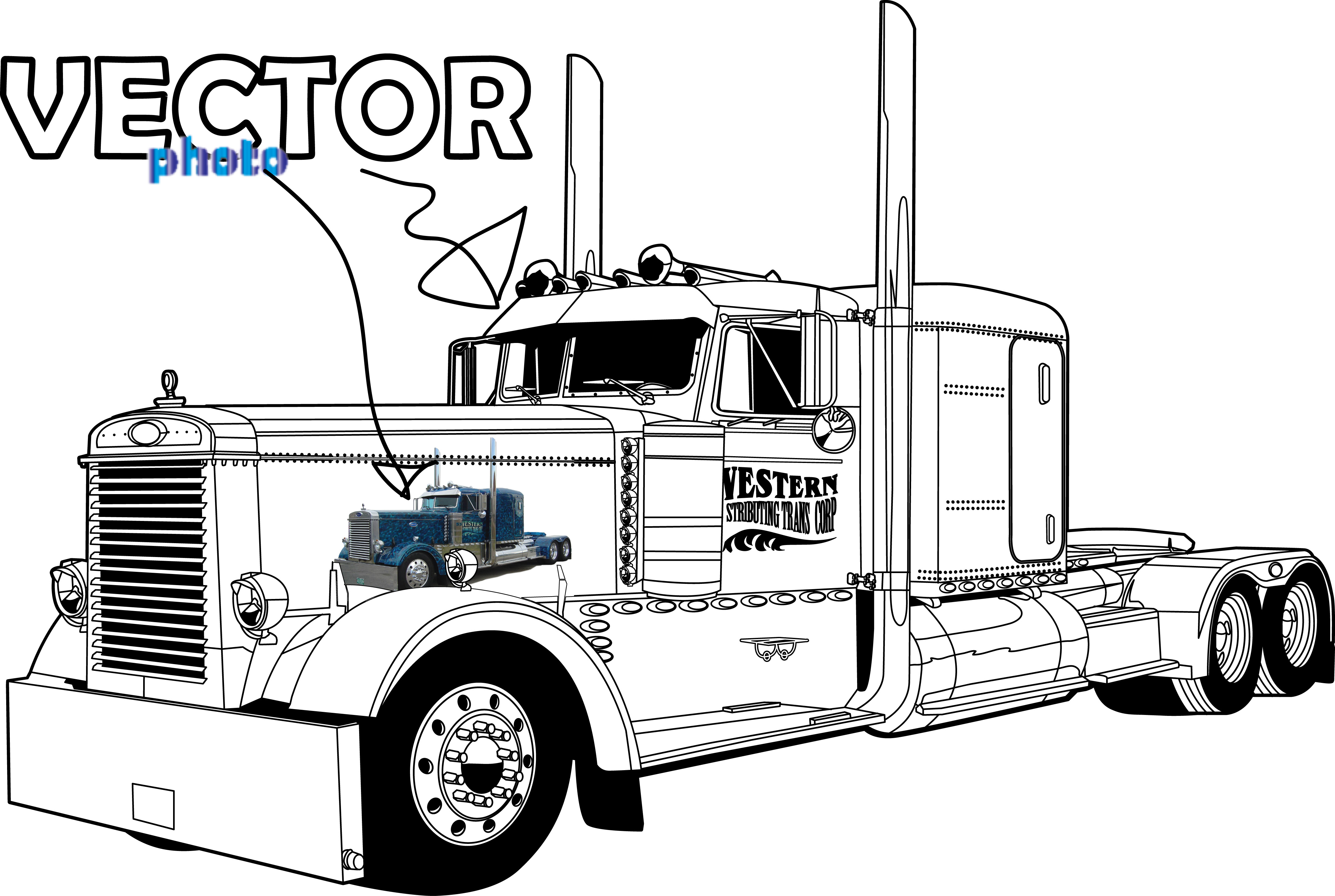 Free 207 Peterbilt Truck Svg Free SVG PNG EPS DXF File